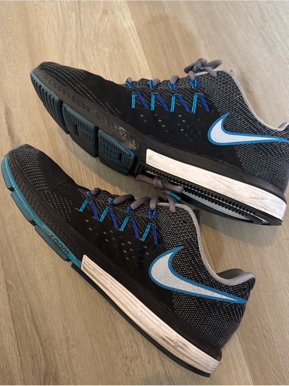 Nike Gray and Neon Yellow Athletic Sneaker